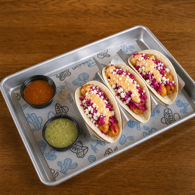 Cajun Shrimp Tacos Lunch.
