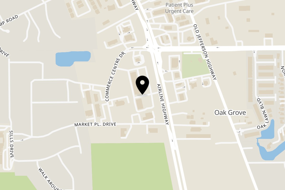 Map showing the location of Agave Blue Tequila and Taco Bar Prairieville on 17097 Airline Hwy in Prairieville